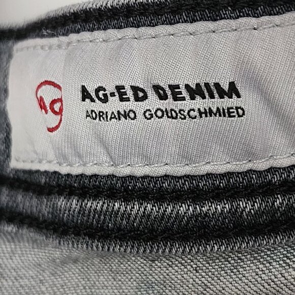 AG Adriano Goldschmied Gray Wash Stretch Denim Everett Slim Straight Jeans - Picture 6 of 9